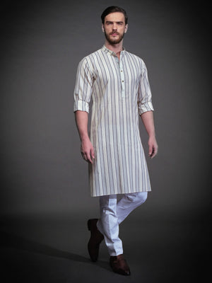 OFF WHITE COTTON KURTA